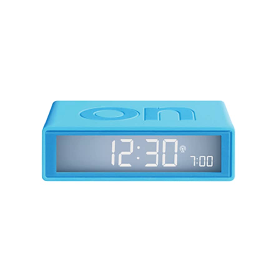 Lexon Turquoise Blue Flip+ Alarm Clock