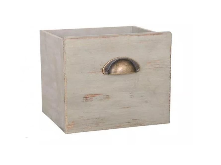 Ib Laursen Gray Wooden Drawer with Handle