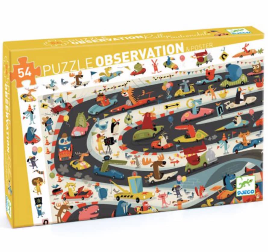 Djeco  Car Rally Observation Jigsaw Puzzle Age 4+