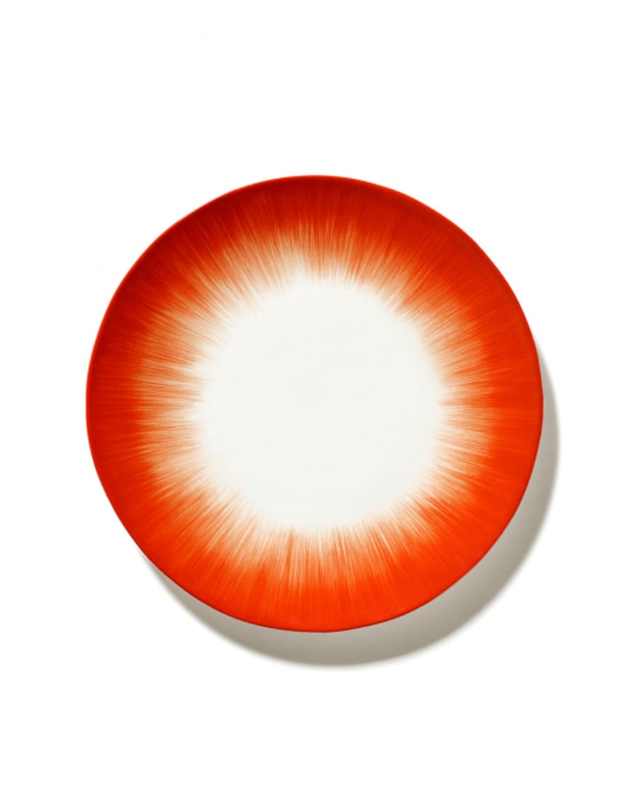 Ann Demeulemeester for Serax Set 2 Plate De Off-White/Red Var 5 D24