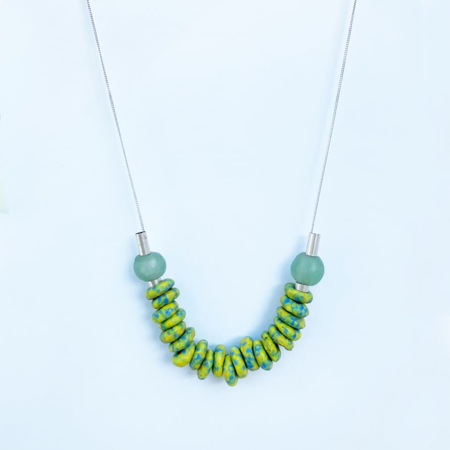 Zippy & Zeke Lime Delicate Colour Pop Necklace