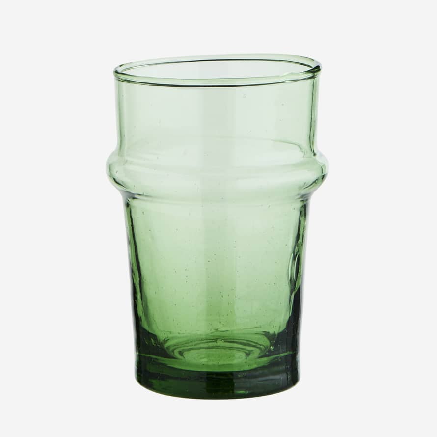 Madam Stoltz Recycled Green Beldi Drinking Glass