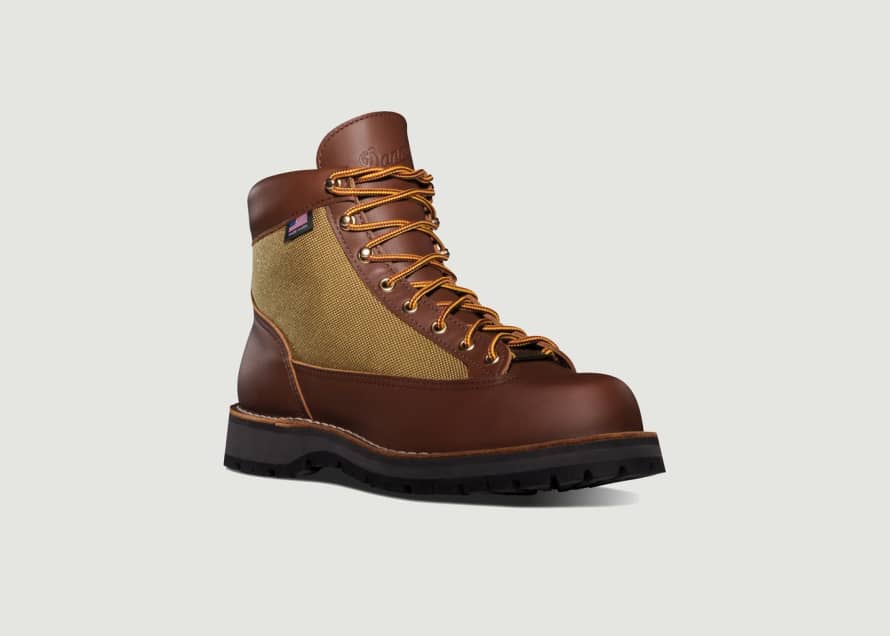 Danner Brown Danner Light Fabric And Leather Boots
