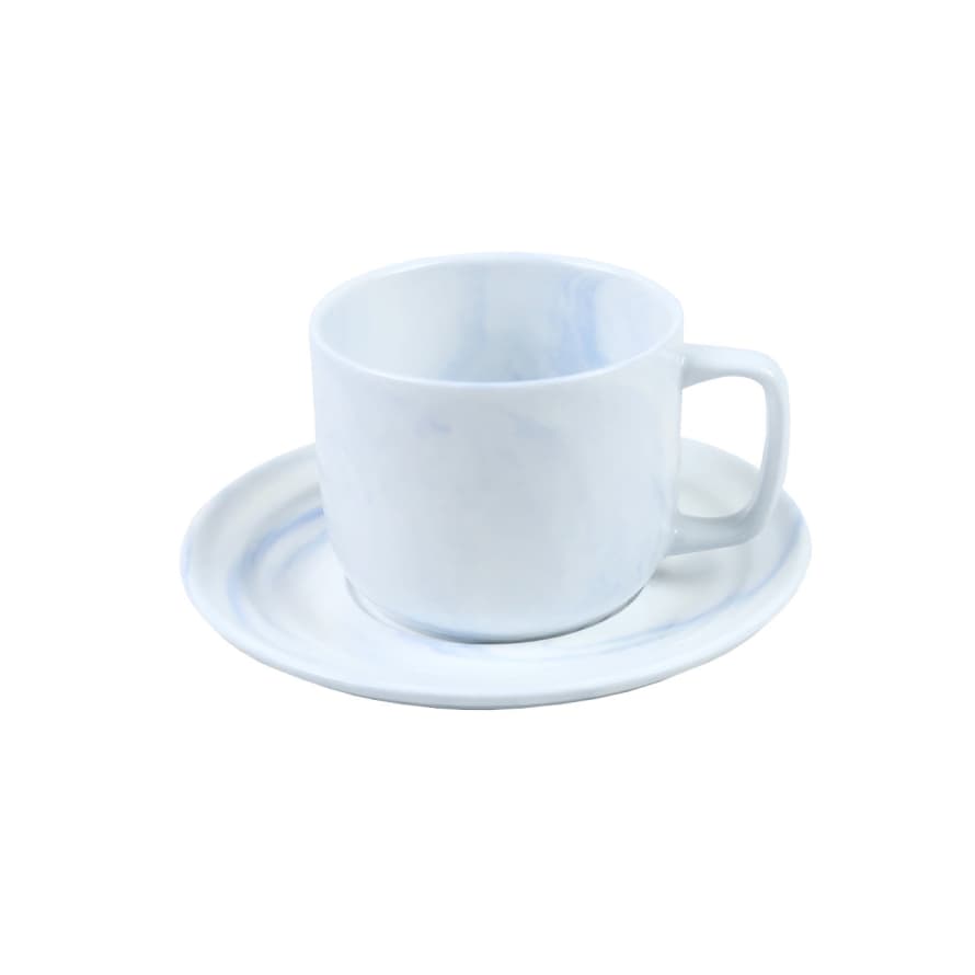 HAY Twist Cup & Saucer Blue Small Set of 2