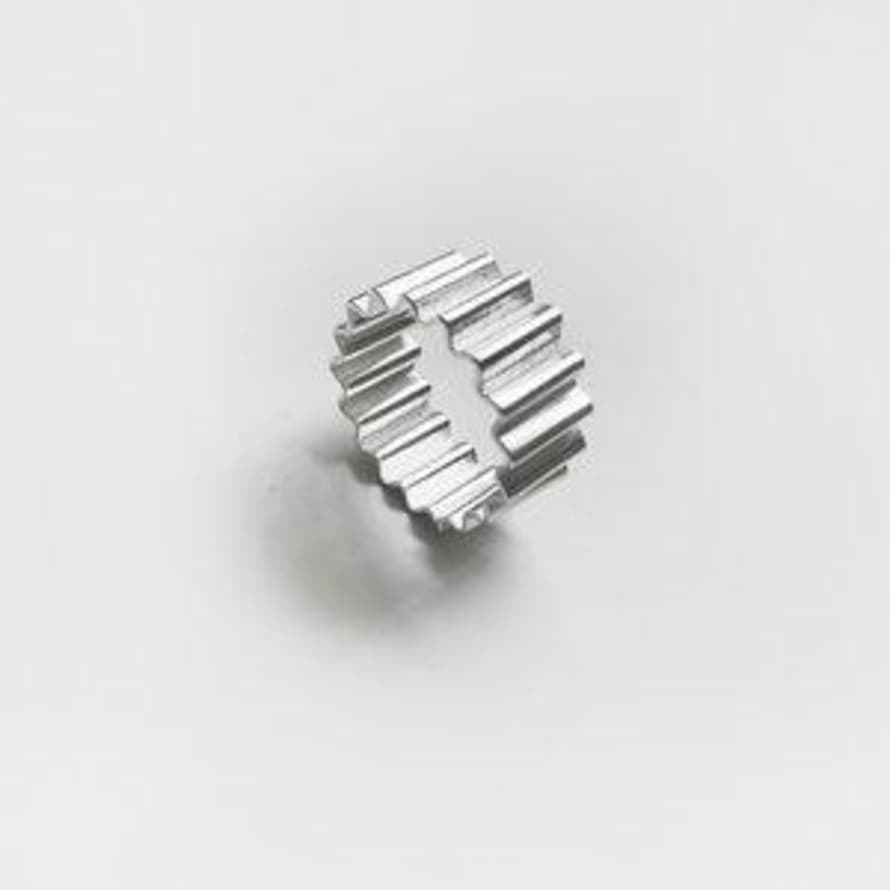 OLIVIA TAYLOR Ondulée Ring | Wide | Recycled Sterling Silver 
