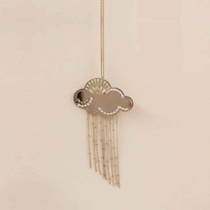 Christelle Dit Christensen Gold and Pale Gold CLOUD LONG NECKLACE