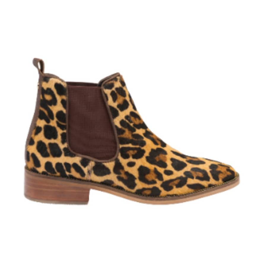 Trouva: Leather Leopard Print Gisborne Slip On Ankle Boots