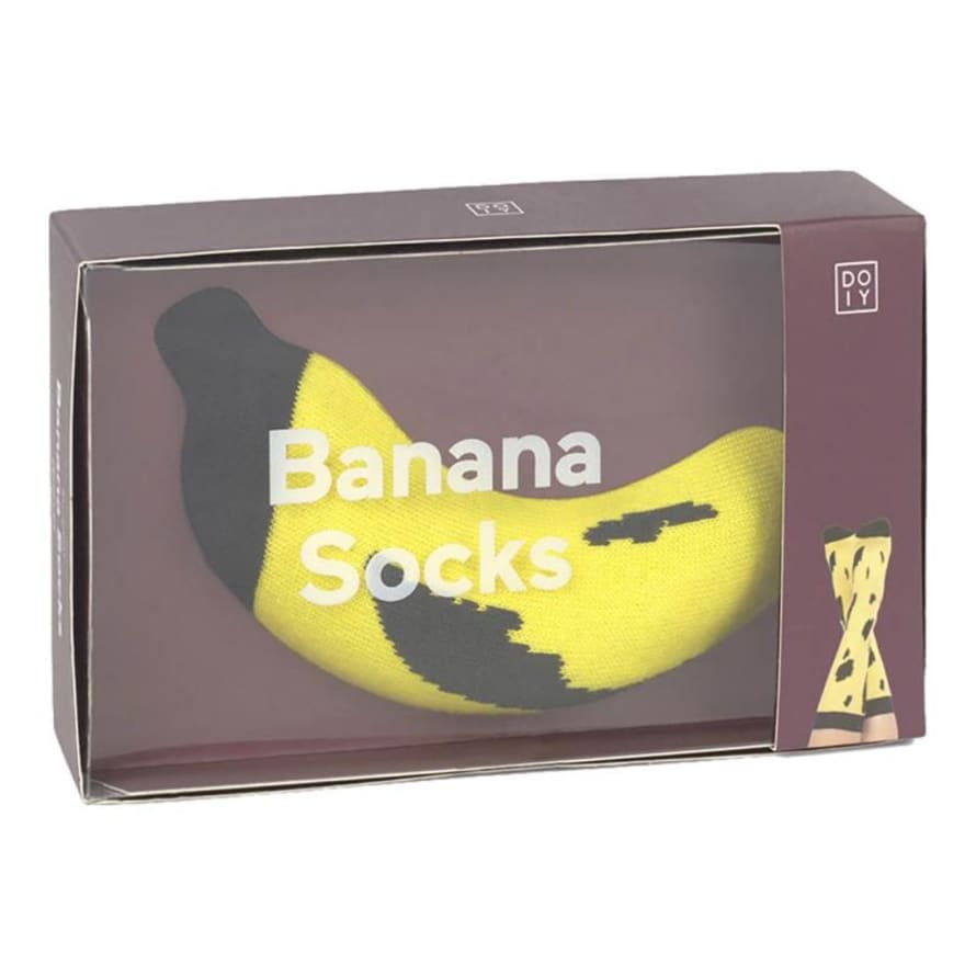 DOIY Design Yellow and Black Banana Socks