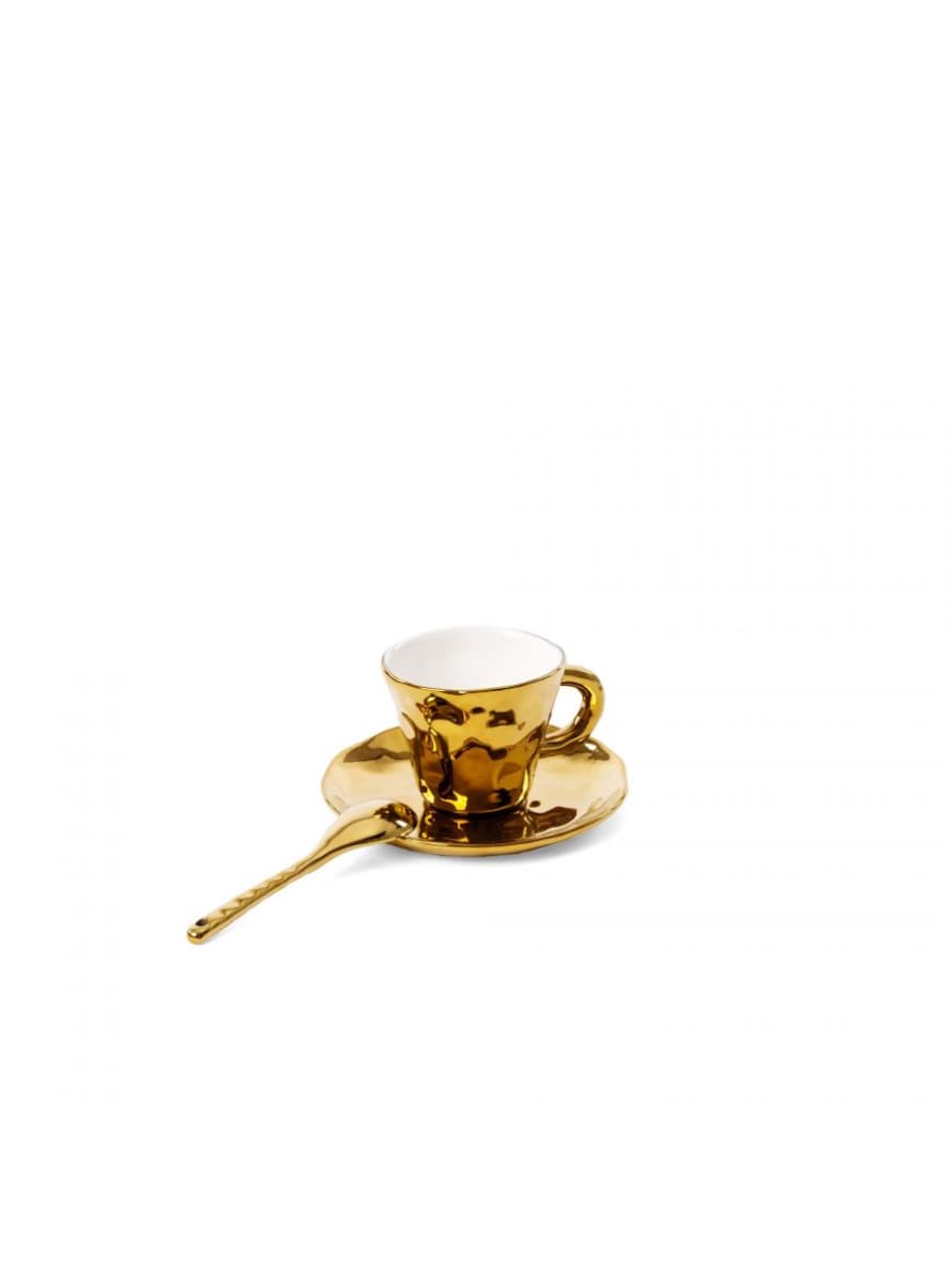 Seletti Fingers Porcelain Gold Coffee Cup