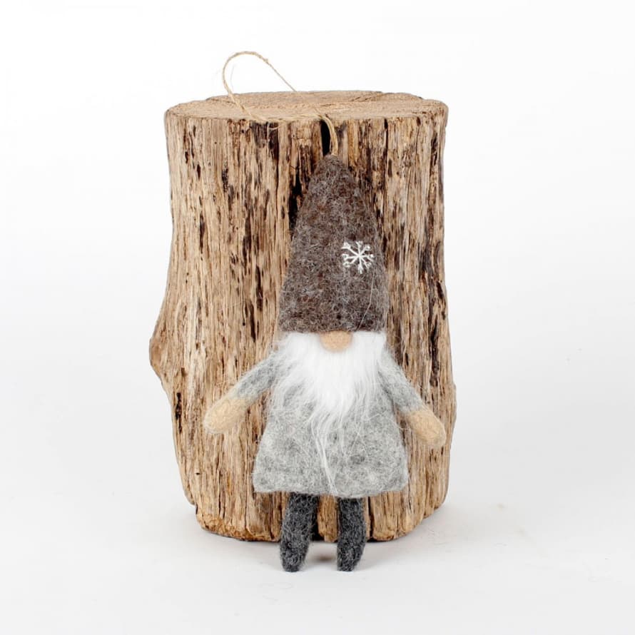 Sjaal met Verhaal Gray-Brown Winter Gnome