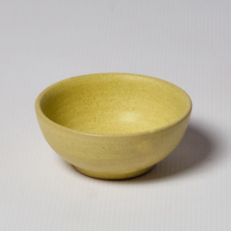 Afroart Handmade Yellow Ceramic Mini Bowl
