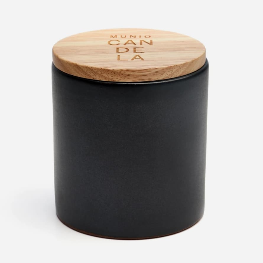 Munio Candela Fern Candle - Eco Soy Wax Candle with Wooden Lid