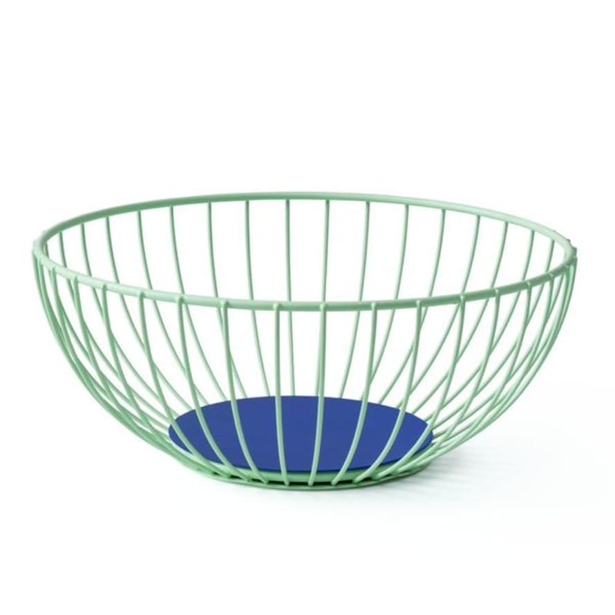 Octaevo Large Mint En Blauw Iris Wire Basket Mand