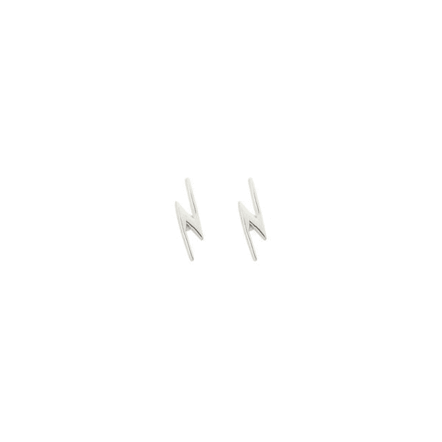 SysterP Snap Earrings Flash Silver