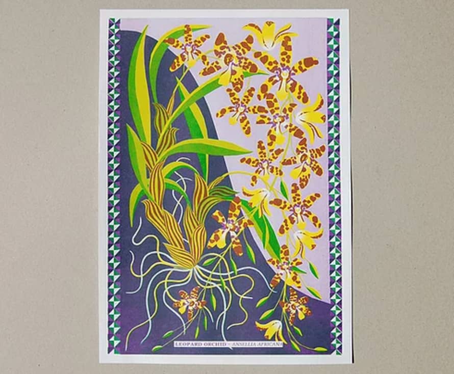 Printer Johnson Leopard Orchid Print