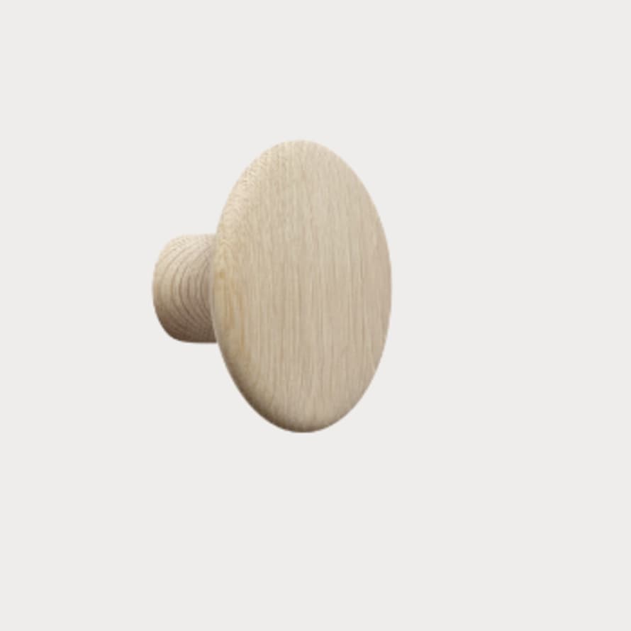 Muuto Dots Wood Coat Hook 9cm Natural Oak  Muuto