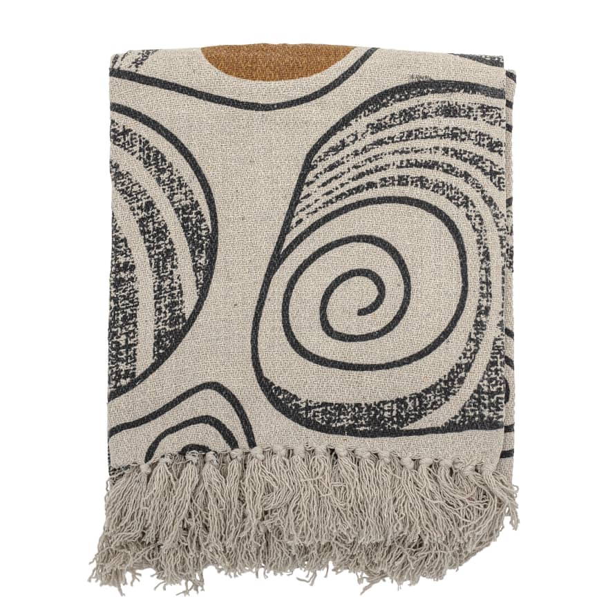 Bloomingville 130x160cm Nature Recycled Cotton Throw