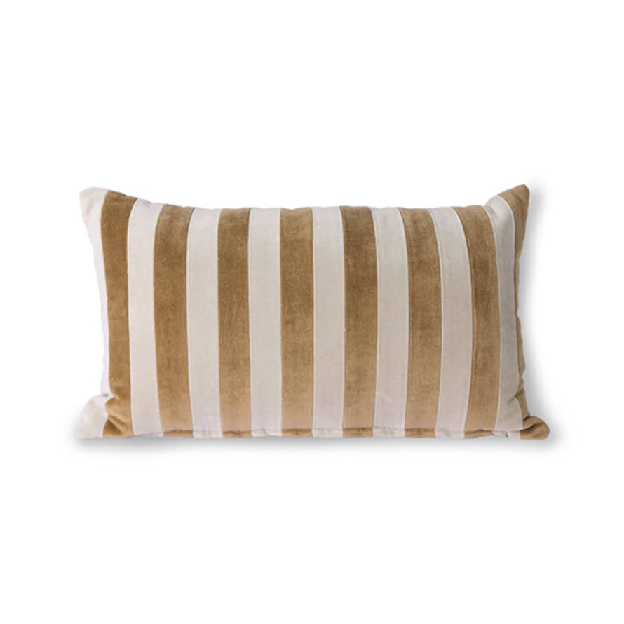 HKliving Brown & Natural Striped Cushion