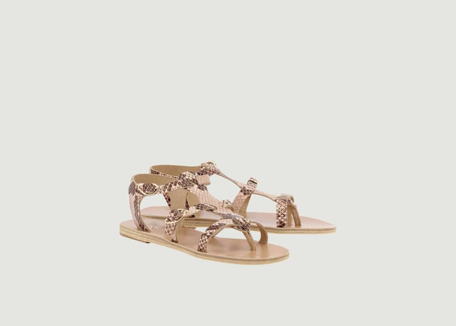 Ancient Greek Sandals Grace Kelly Python Effect Sandals