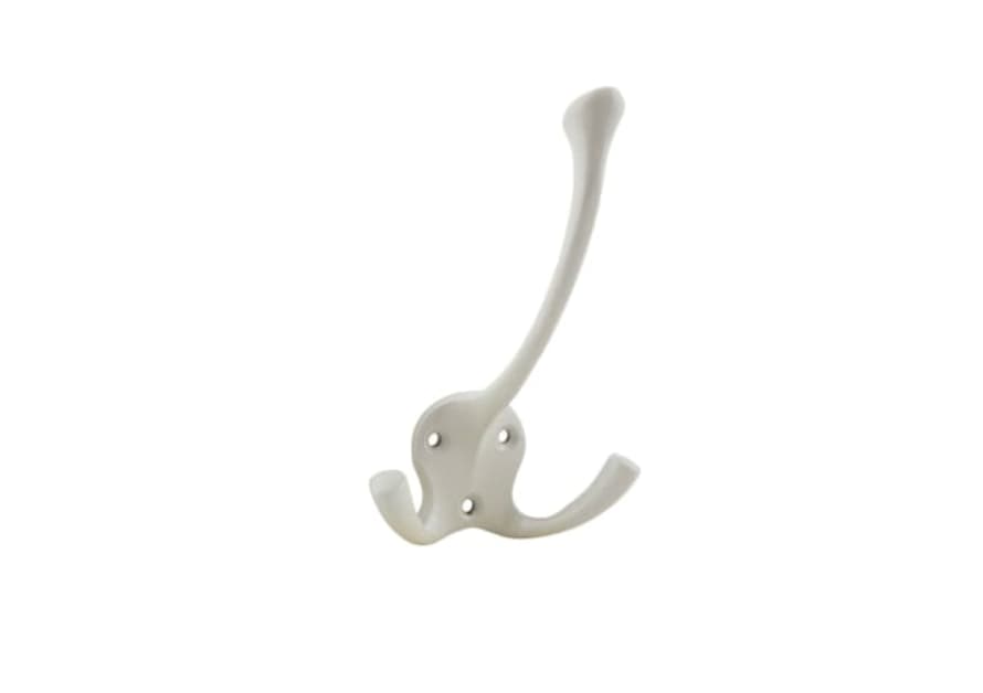 House Doctor White Metal Double Hook, Set of 2