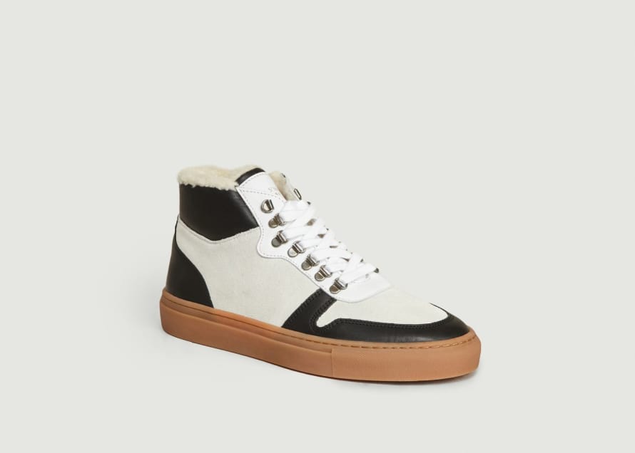 Canal Saint Martin Black and White Leon High Top Sneakers