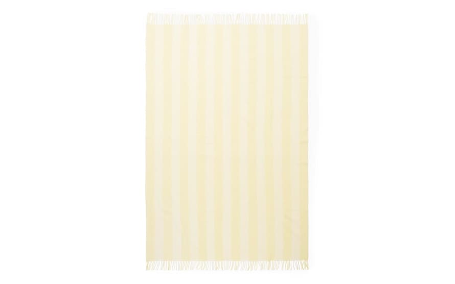 Normann Copenhagen Throw Blanket Candy Stripe Pale Yellow
