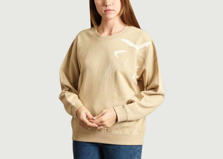 Folk Beige Charm Sweatshirt