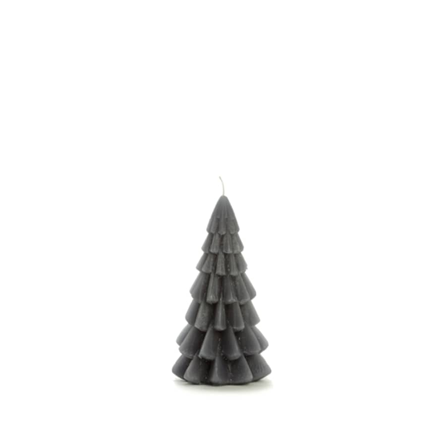 Rustik Lys 6,3 x 12 cm Dark Gray Christmas Tree Candle