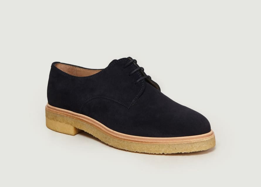 Zespa Navy Blue Suede Derbies