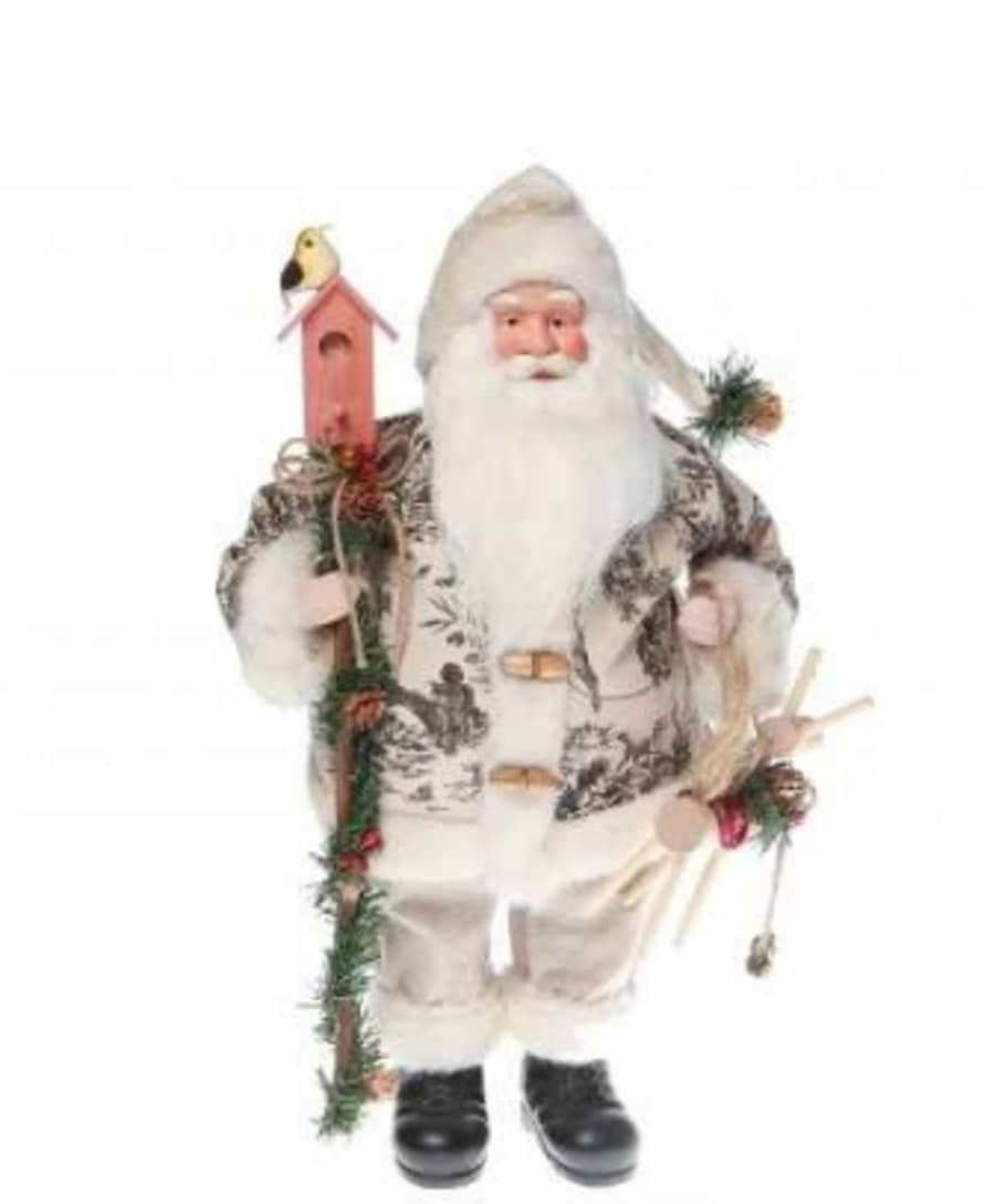 Goodwill Santa Claus with Reindeer and Bird House