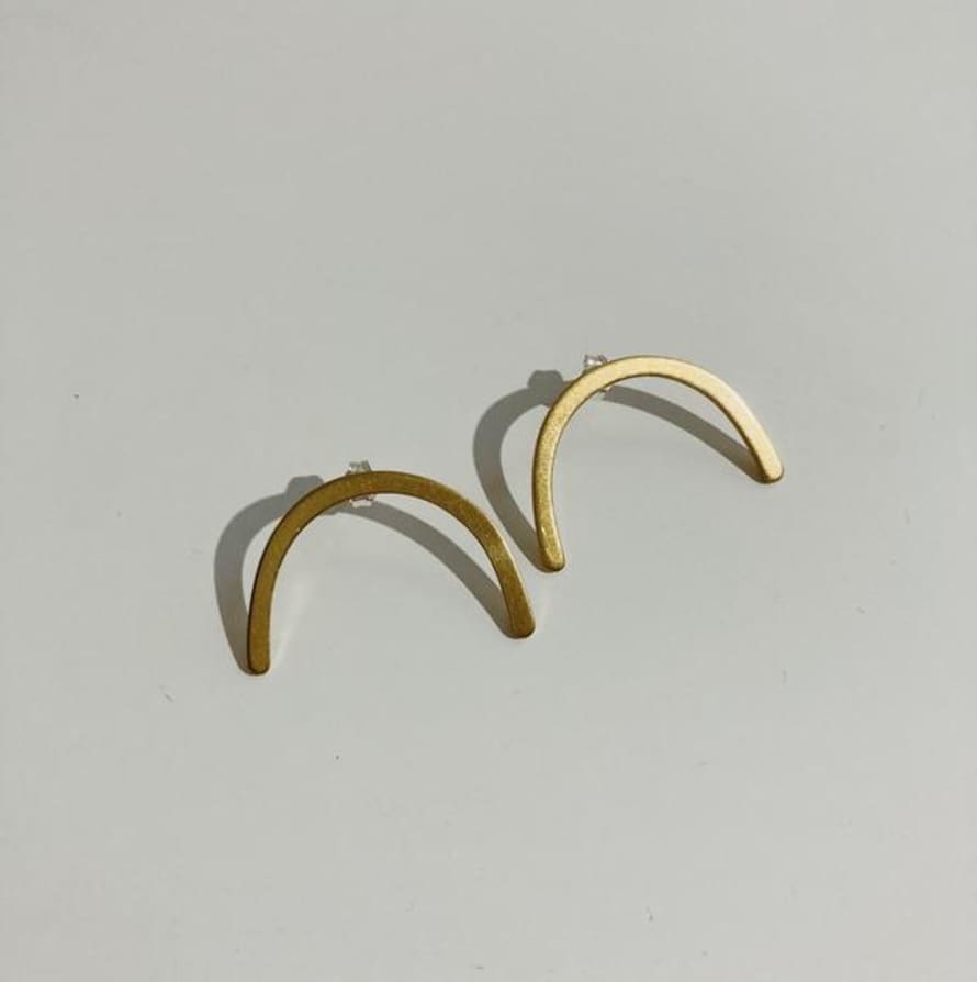 Hey Ho & Co Brass Curve Earrings