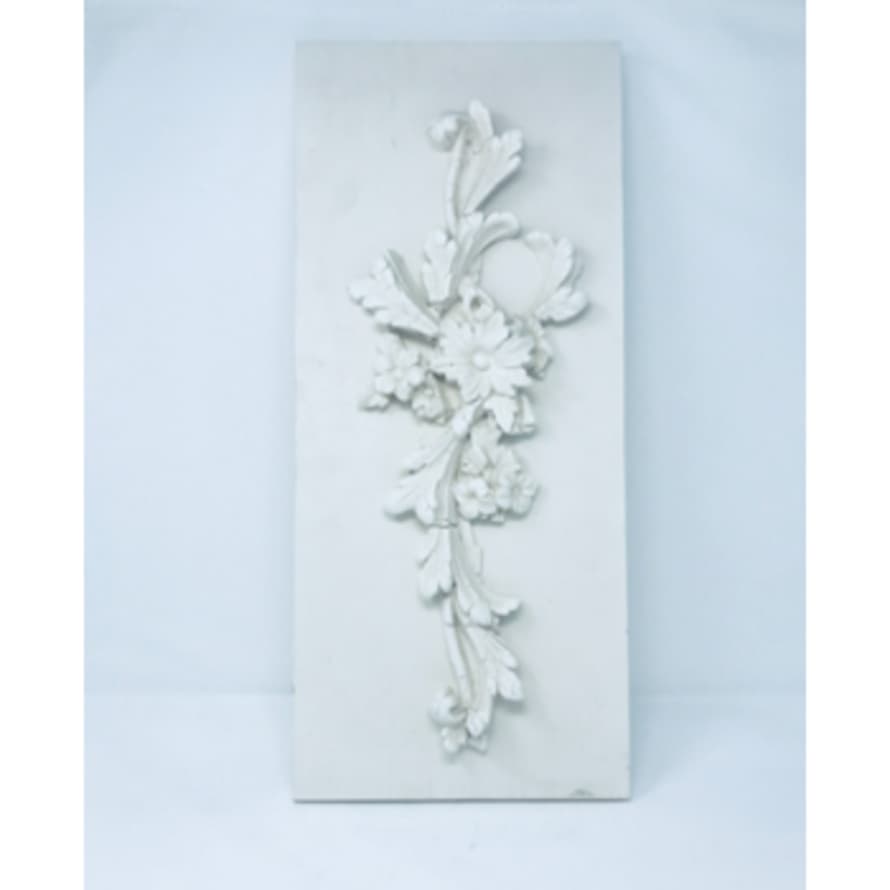 Pale & Interesting Tall Floral Scroll Plastercast
