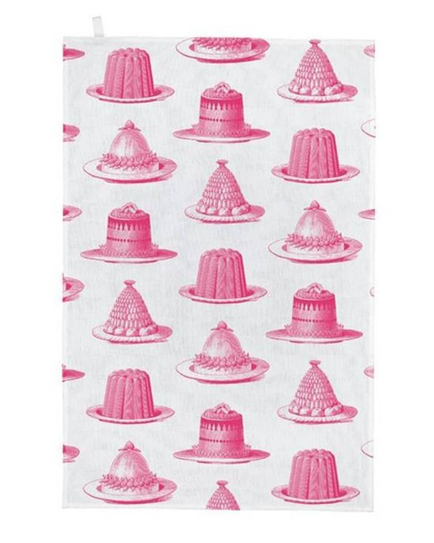 Thornback & Peel Tea Towel Jelly Cake Pink