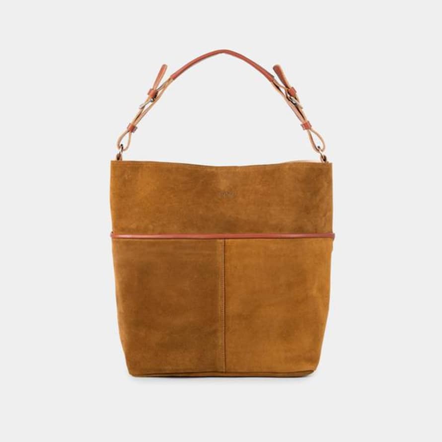 Ann kurz Nuria Suede Pearl Wood Shopper Bag