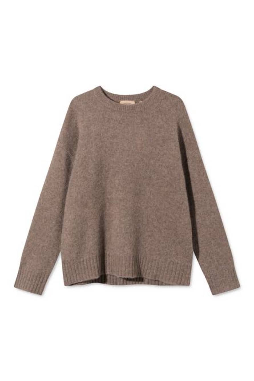 Rue De Tokyo Hazelnut Karia Cashmere and Silk Sweater