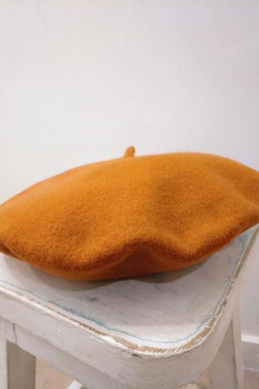 Elosegui Orange Merino Wool Beret