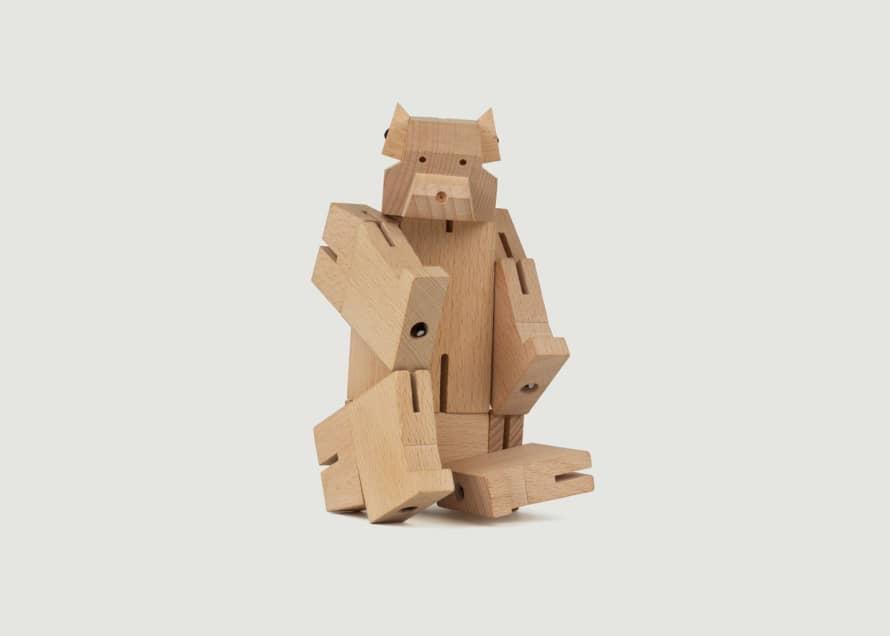 Kikkerland Design Articulated Wooden Bear