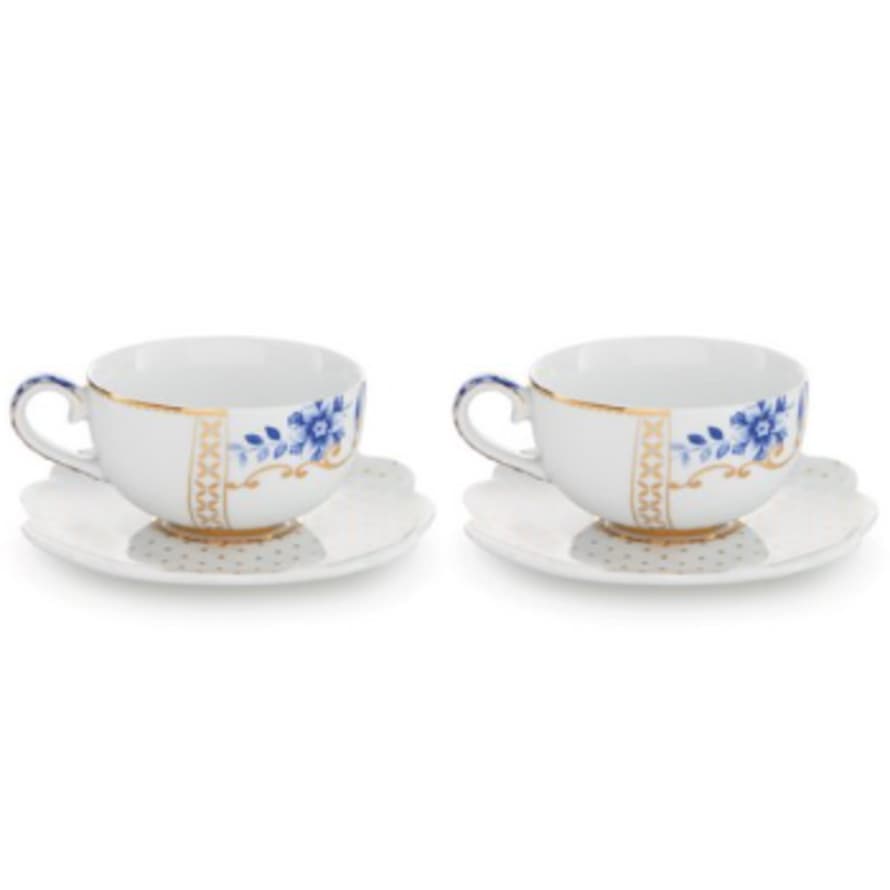 Pip Studio Royal White Espresso Cup & Saucer - Set of 2 - Gift Box