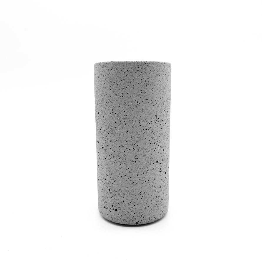 Manzo design Grey Granite Vase
