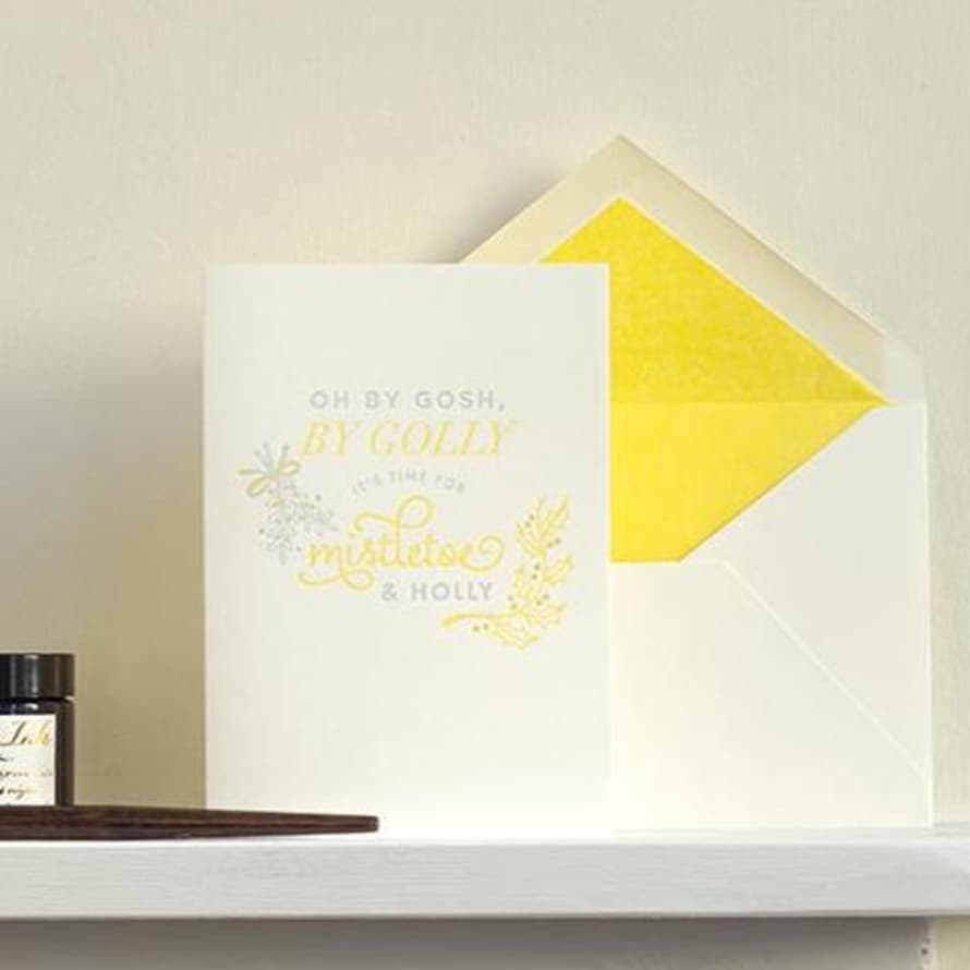 Meticulous Ink By Gosh By Golly Letterpress Christmas Card