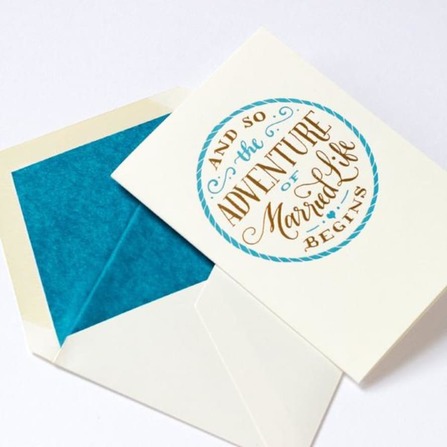 Meticulous Ink Adventure Of Married Life Letterpress Greetings Card