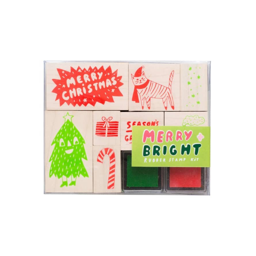 Yellow Owl Workshop Merry And Bright Stamp Kit