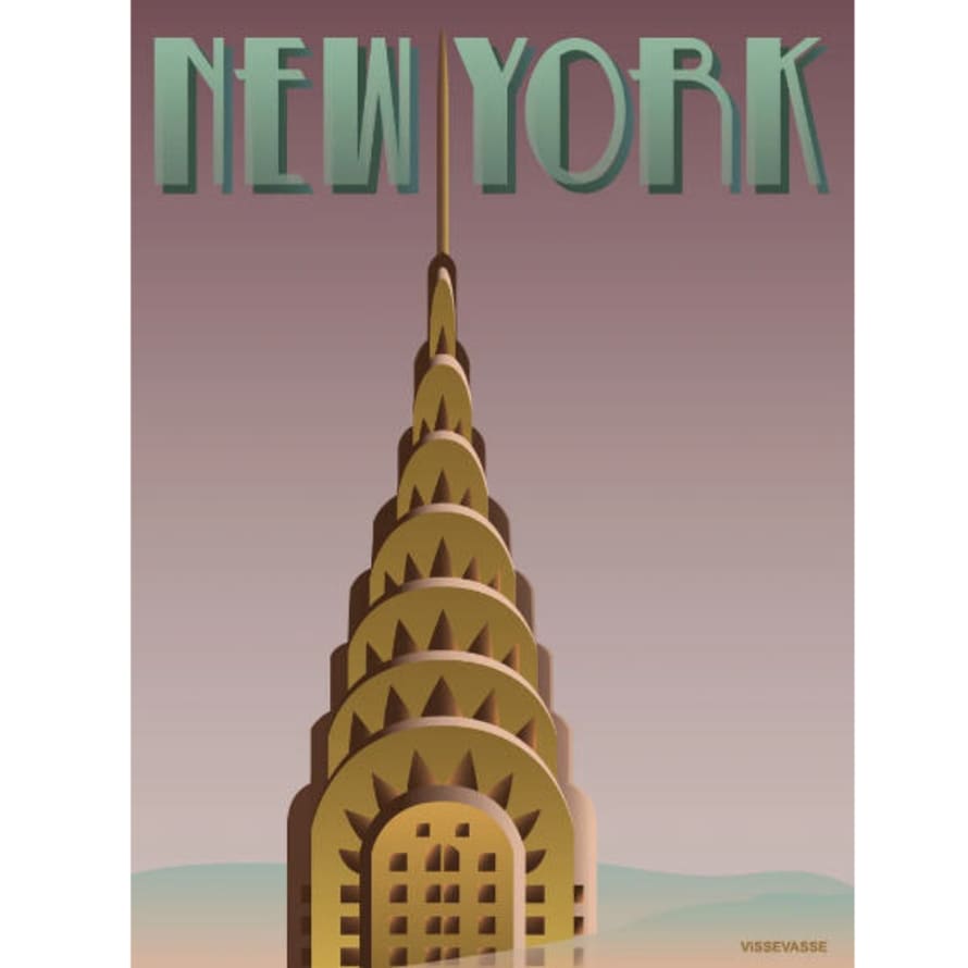 ViSSEVASSE New York Chrysler Poster 30x40cm