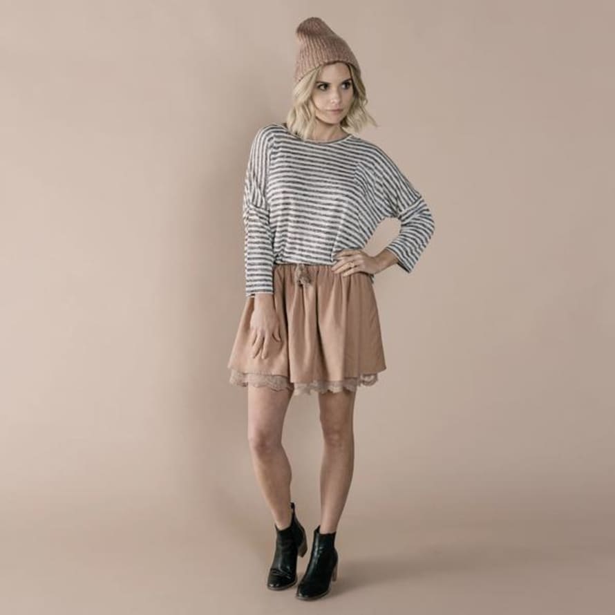 Rylee + Cru Mini Skirt Truffle Woman
