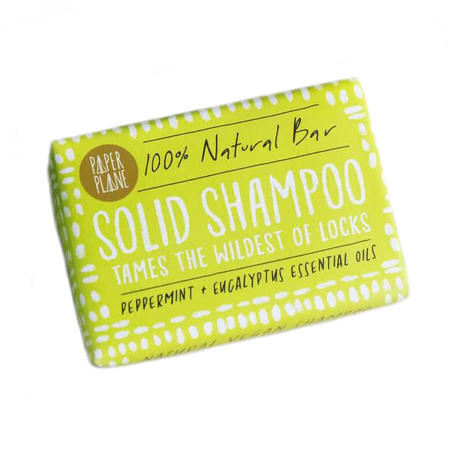 Paper Plane Peppermint and Eucalyptus 100% Natural Vegan Plastic-Free Shampoo Bar