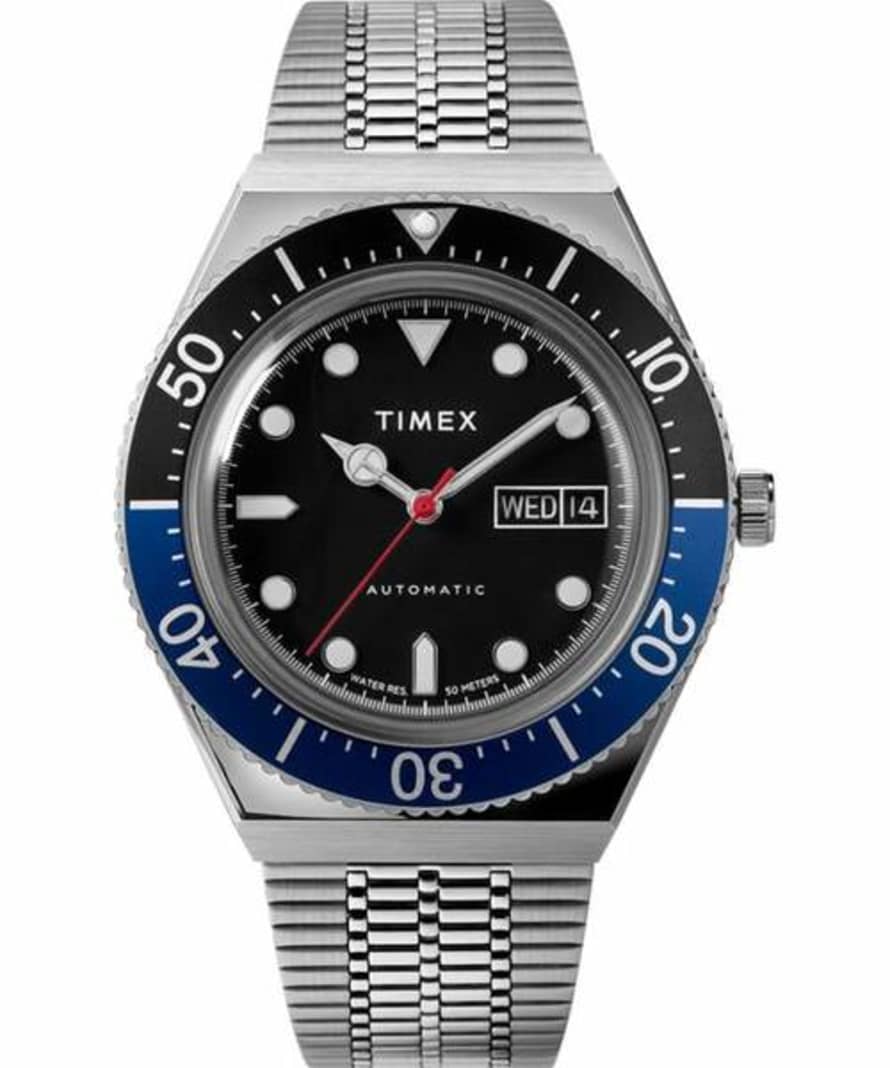 Timex Archive 40mm Black Stainless Steel M 79 Automatic Bracelet Watch 