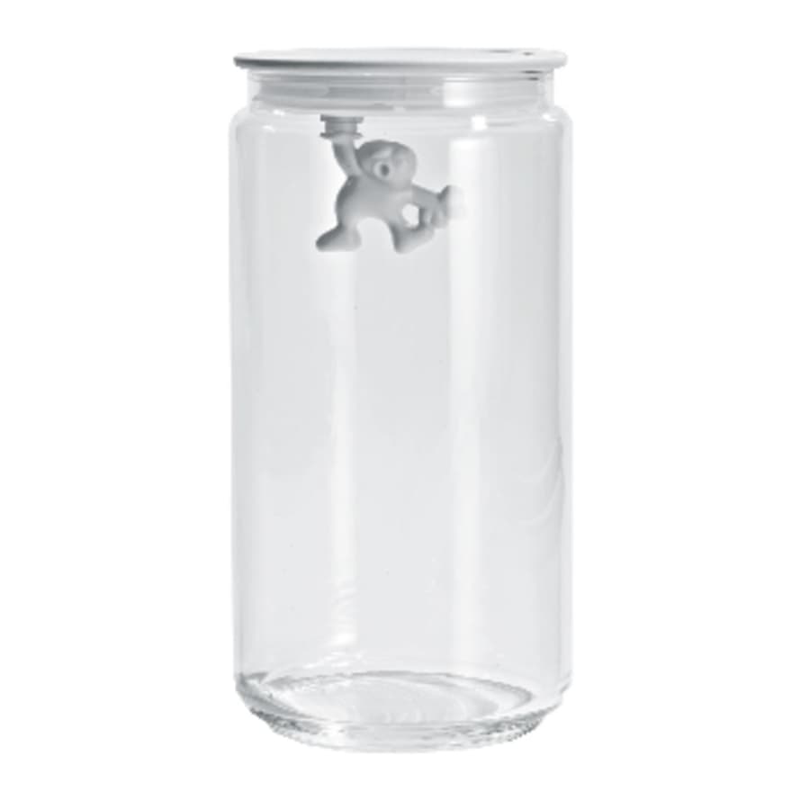 Alessi Gianni Glass Storage Jar 8 Inch 
