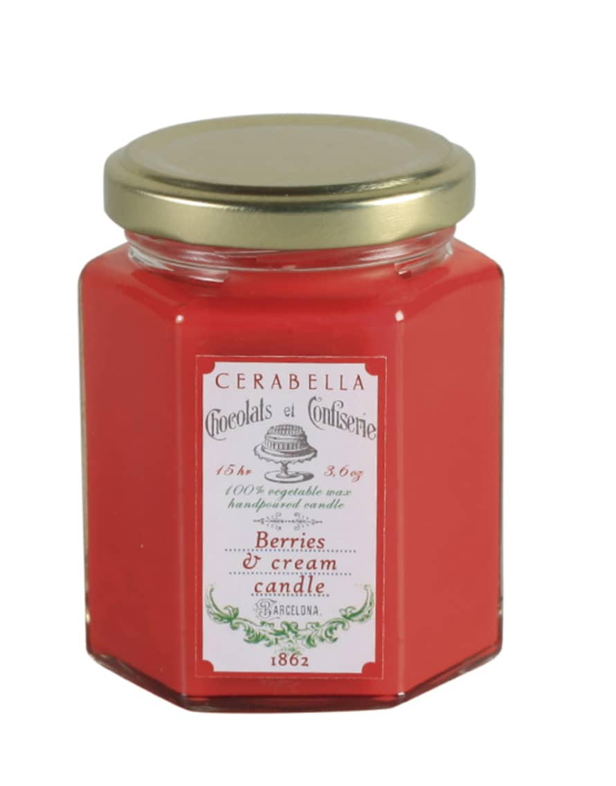 Cerabella 6x8.5cm Berries & Cream Candle