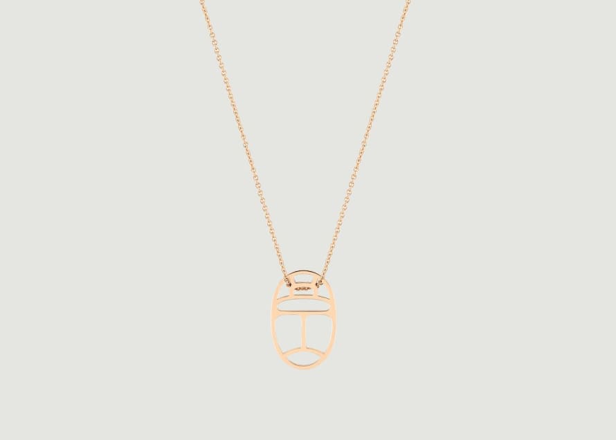 Ginette NY Mini Pink Gold Wish Necklace