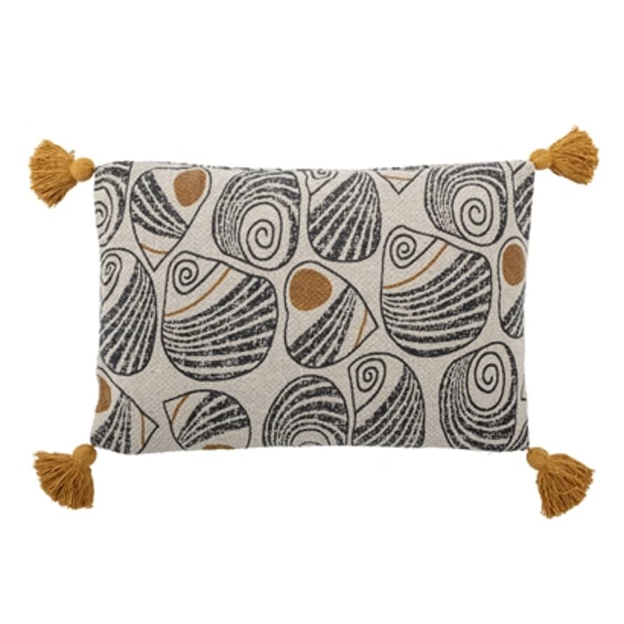 Bloomingville Cushion, Yellow, Recycled Cotton